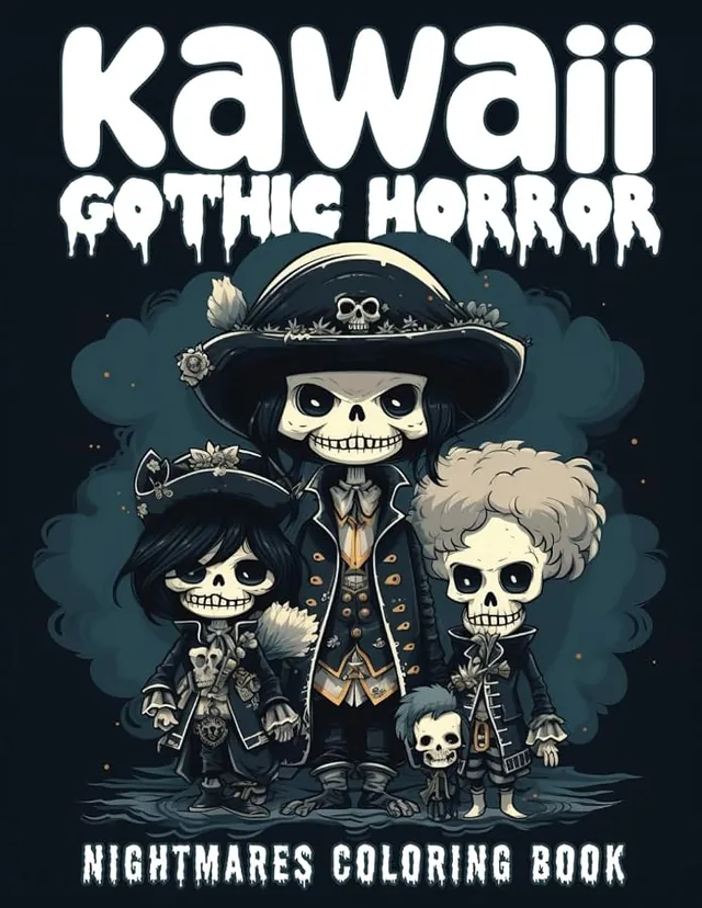 Kawaii Gothic Horror: Coloring Book of Twilight Whimsy & Playful Terrors - Unveiling Cute Frights in a Whimsical Fantasy (Kawaii Kingdom Series) (Gothic Kawaii Coloring Adventures) — تصویر 1