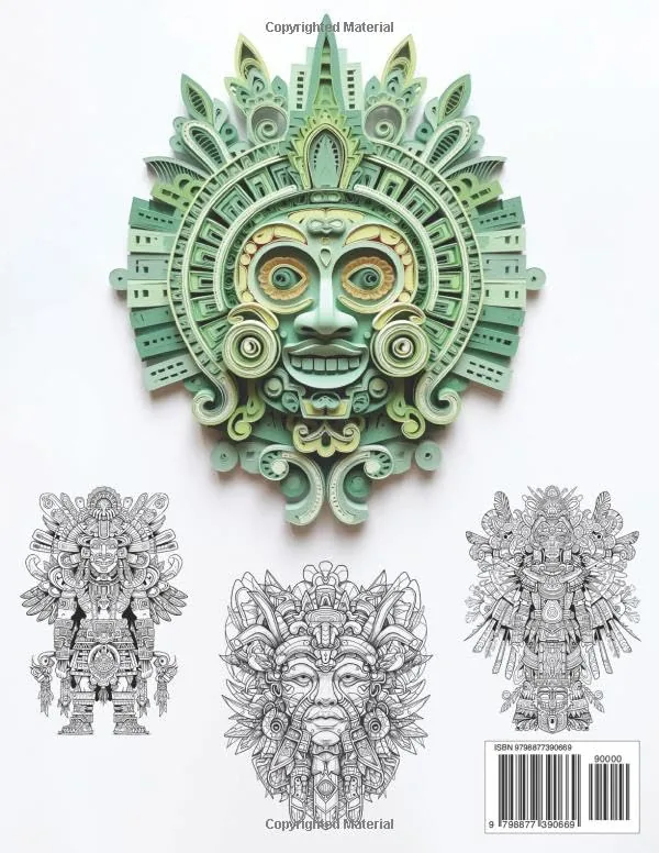 Maya Majesty: Ancient Wonders and Cultural Richness - A Captivating Coloring Experience of the Maya Civilization (Hues of History Series) (Ancient Palette) — تصویر 2