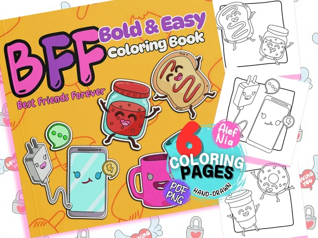 BFF and Best Friends Coloring Book — تصویر 1