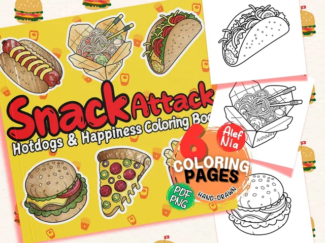Fast Food Coloring Book — تصویر 1