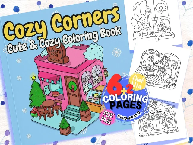 Little Corner Cozy Cute Coloring Book — تصویر 1