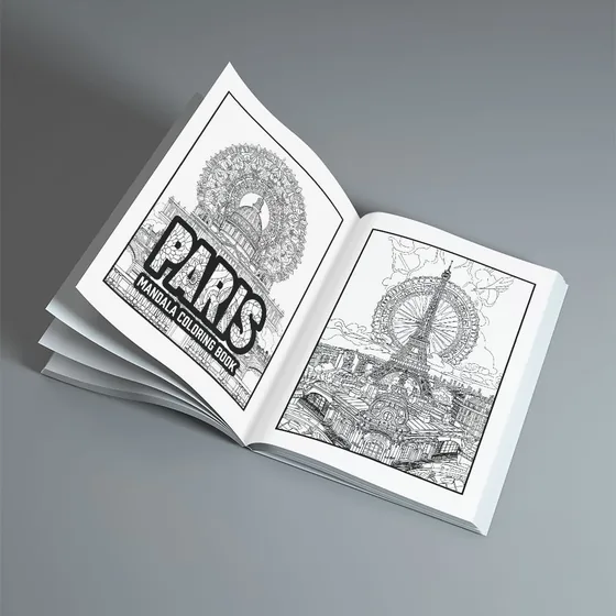Paris Mandala Coloring Book — تصویر 2