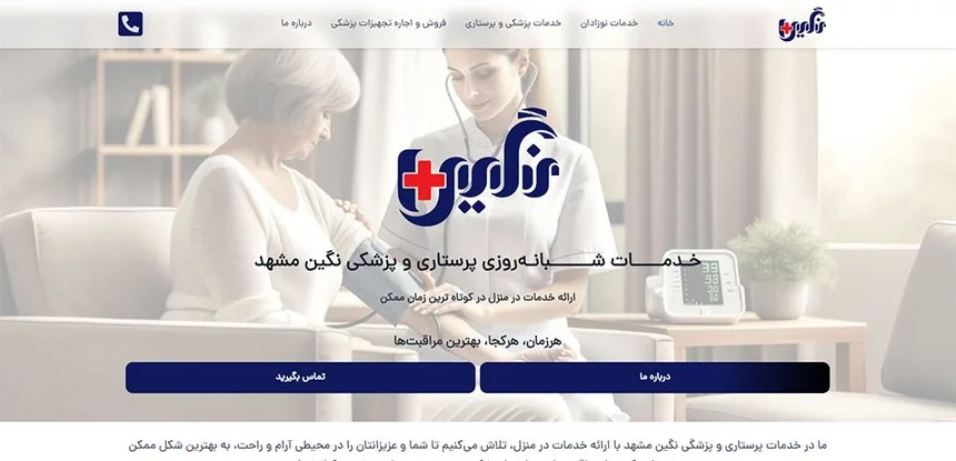 نمای سایت نگین کر